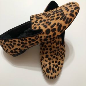 Size 8.5 new, never worn, without box. Birdies calf hair shoes